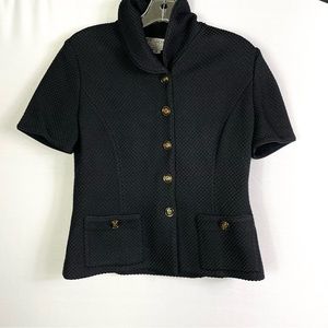 St John 2 Piece Black Top and Skirt